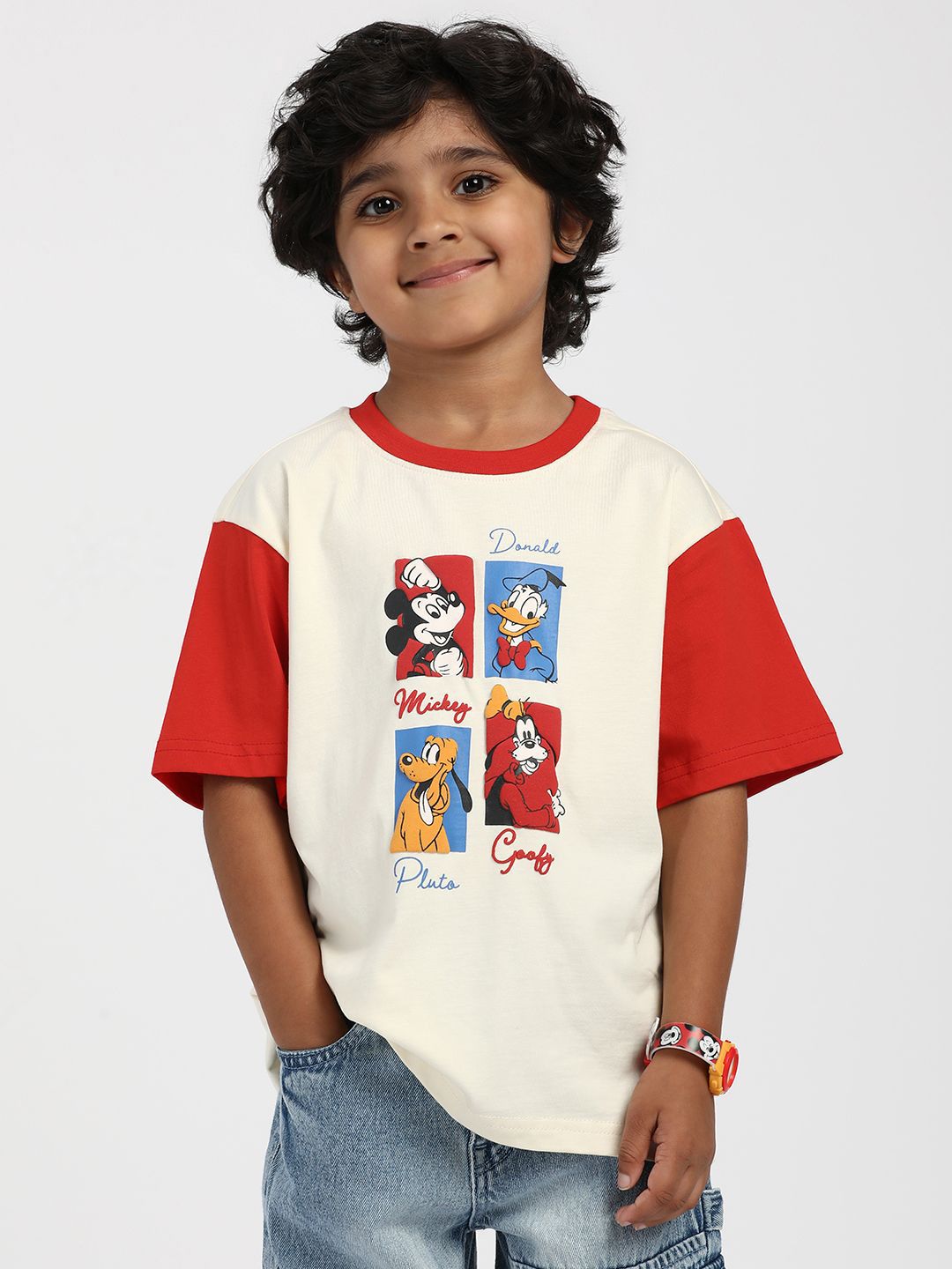 Nauti Nati Boys Graphic Printed Round Neck Cotton T-Shirt