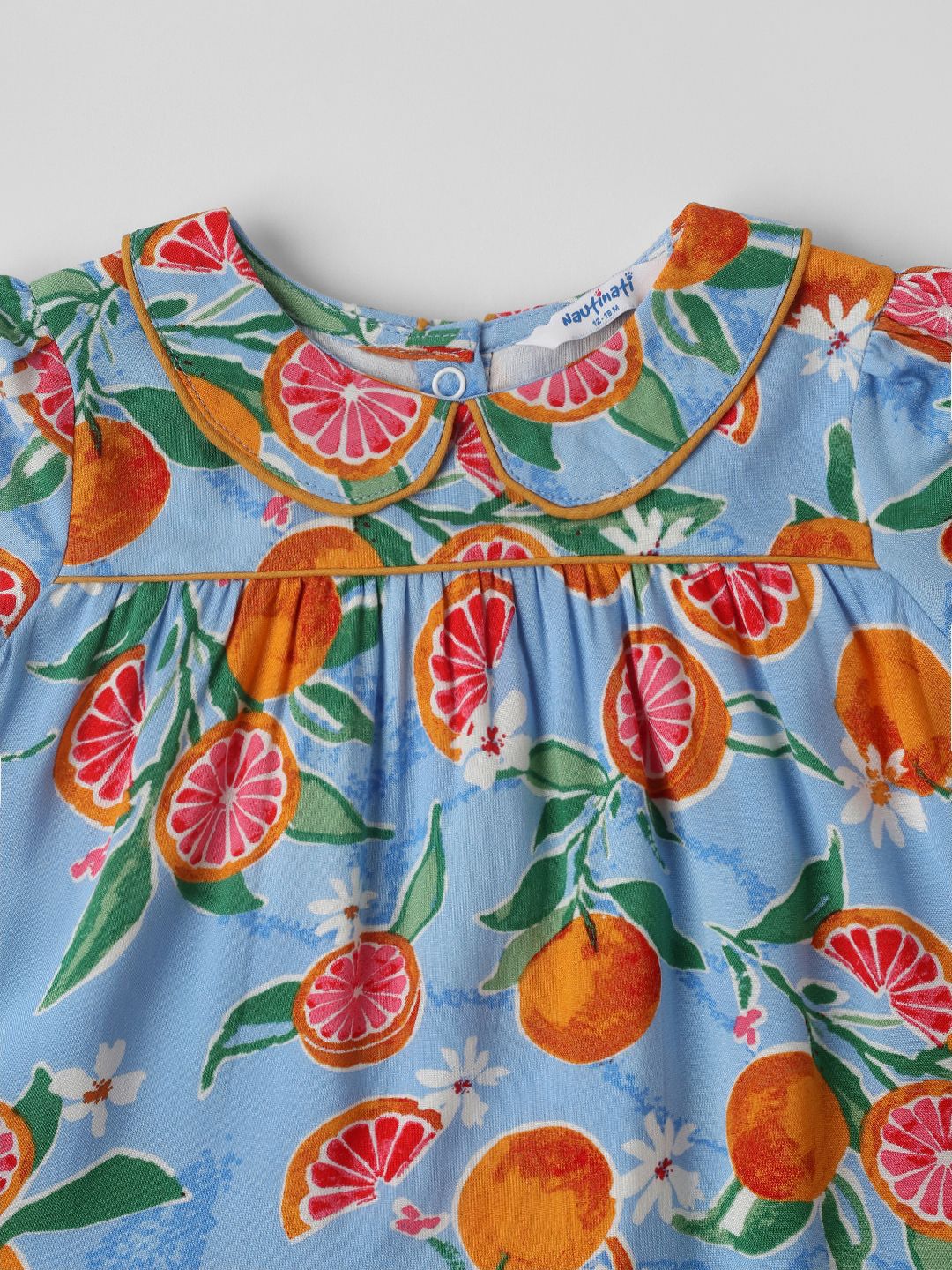 Nauti Nati Tropical Print Peter Pan Collar Empire Dress