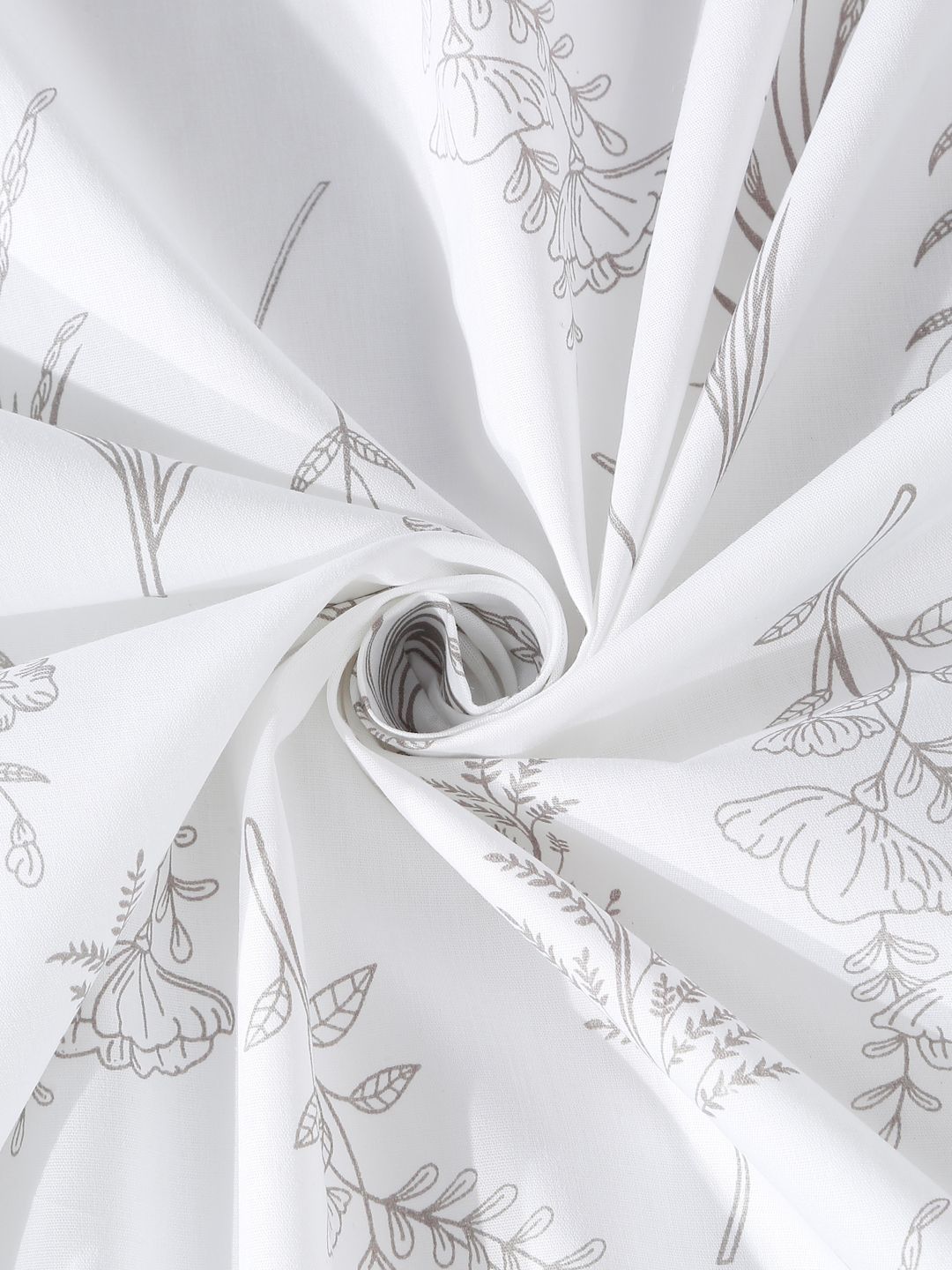 Myntra Elegant Homes White Floral 400 TC Bedsheet with 2 Pillow Covers