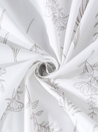 Myntra Elegant Homes White Floral 400 TC Bedsheet with 2 Pillow Covers