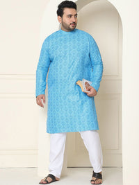 SOJANYA PLUS Motif Etnik Bercetak Linen Kapas Kurta Lurus dengan Piyama