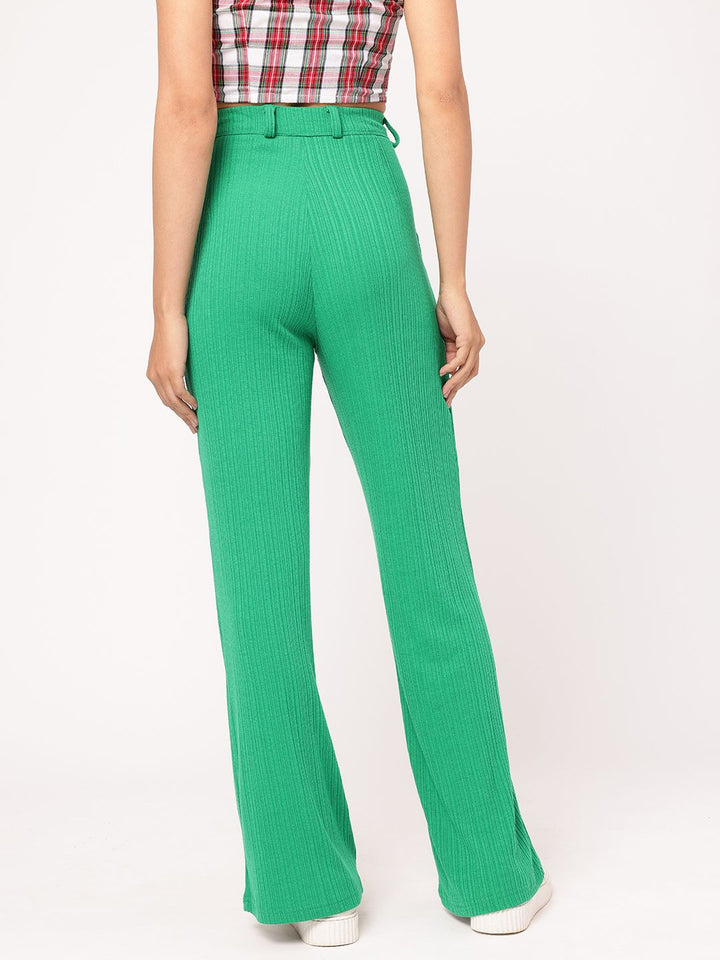 DressBerry Women Weekend Warrior Self Striped Trouser