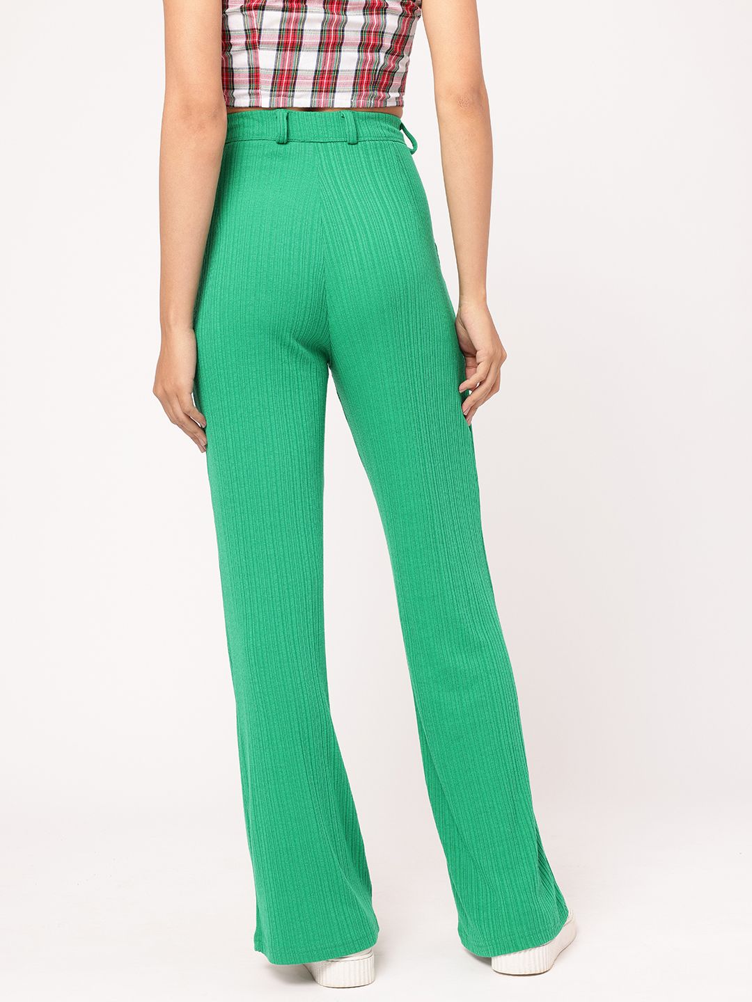 DressBerry Women Weekend Warrior Self Striped Trouser