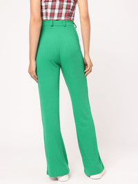DressBerry Women Weekend Warrior Self Striped Trouser