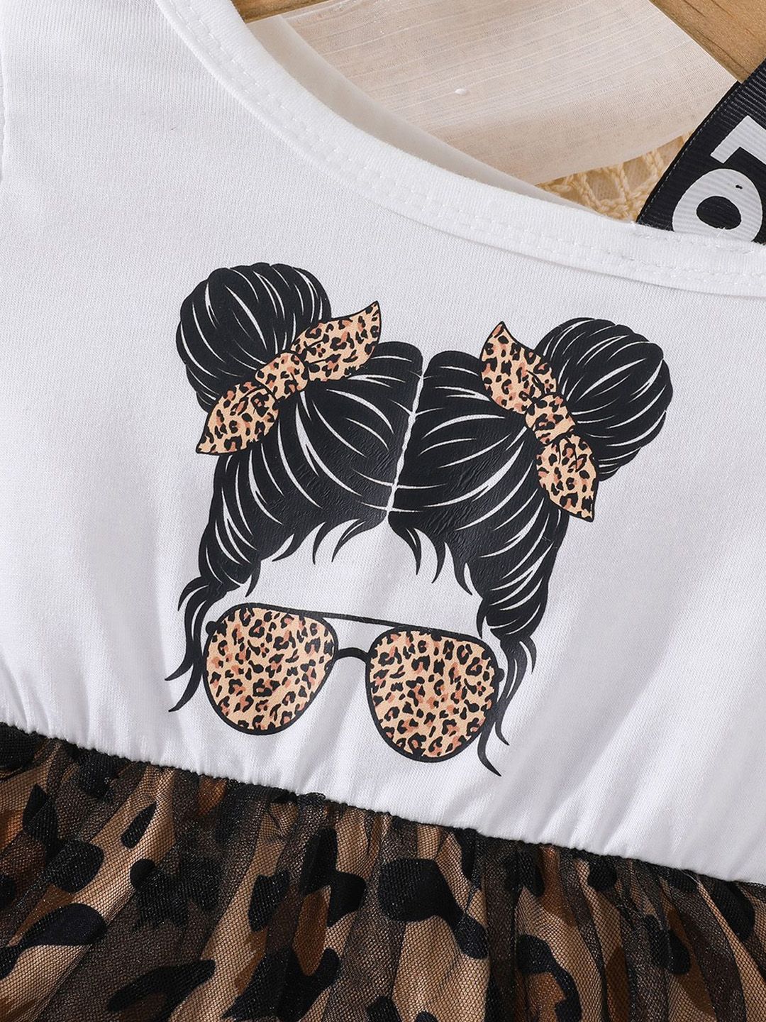 YK Girls Animal Print Peplum Maxi Dress