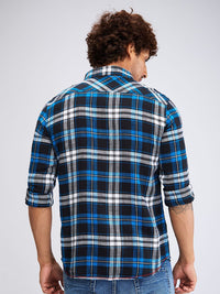 SPYKAR Men Slim Fit Tartan Checks Opaque Checked Casual Shirt