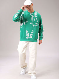 The Indian Garage Co Men Printed Round Neck Long Sleeves Pullover Sweatshirt