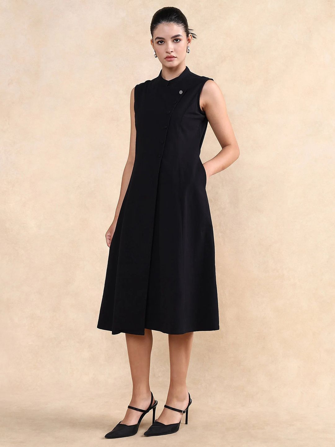 Pakaian Midi Formal A-Line Wanita RAREISM