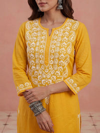 Rumah Wanita Chikankari Sulam Kurta Chikankari