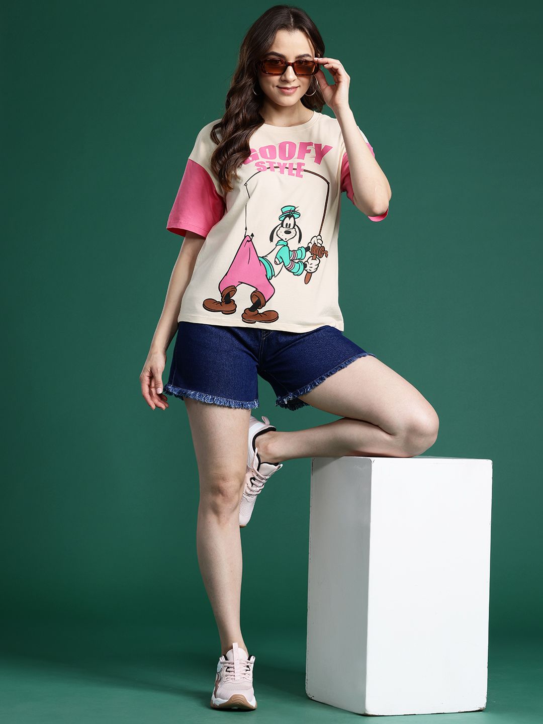 DressBerry Women Printed Pure Cotton T-shirt