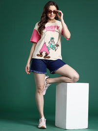 DressBerry Women Printed Pure Cotton T-shirt