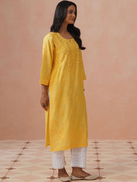 Rumah Wanita Chikankari Kurta Chikankari Sulaman Bunga