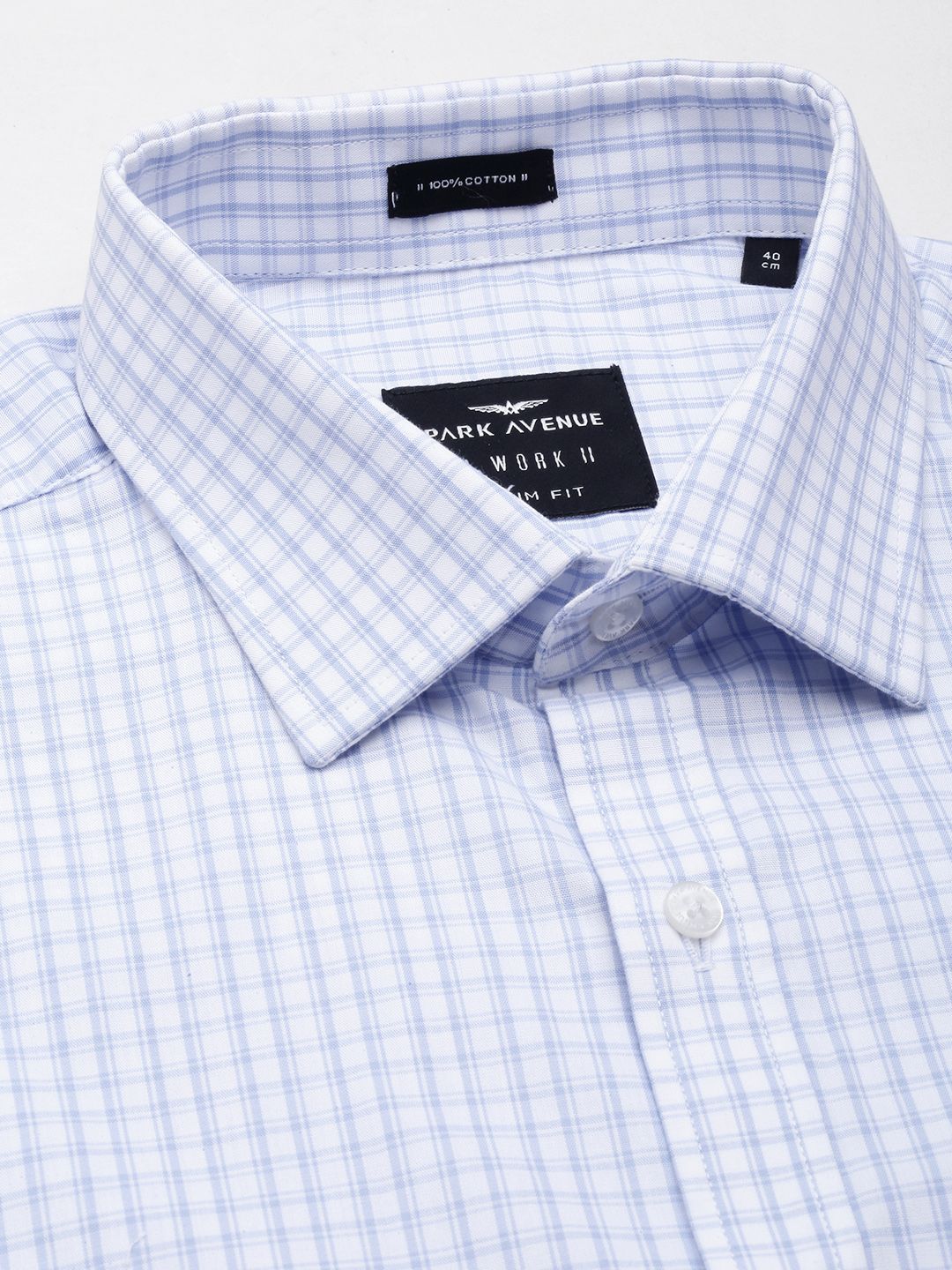 Park Avenue Pure Cotton Slim Fit Checked Formal Shirt