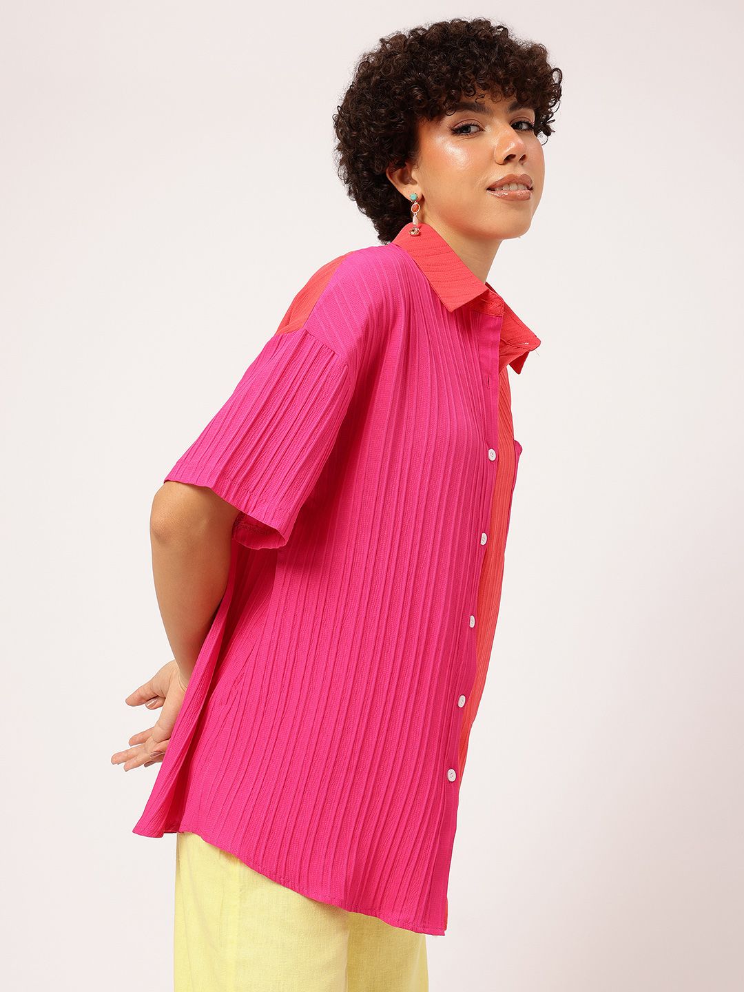 DressBerry Colorblocked Crush Oversized Shirt