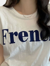 DressBerry Women V-Neck Extended Sleeves Applique T-shirt