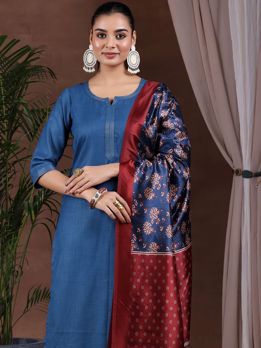 Libas Straight Kurta with Trousers & Dupatta