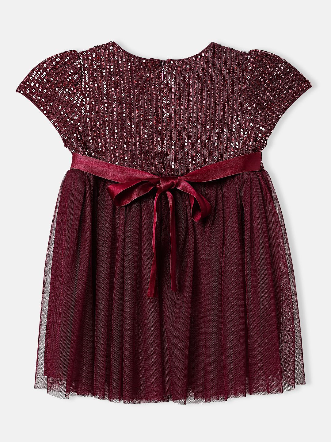 Nauti Nati Girls Sequinned Fit & Flare with Sling Bag