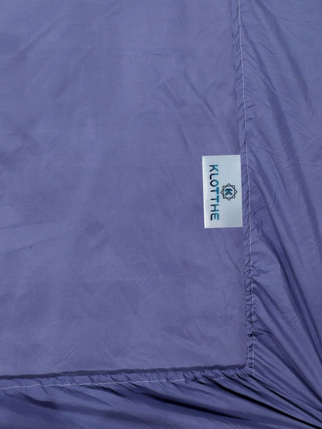 KLOTTHE Blue Cotton Breathable 300 TC Fitted King Bedsheet with 2 Pillow Covers-98 x 89 inches
