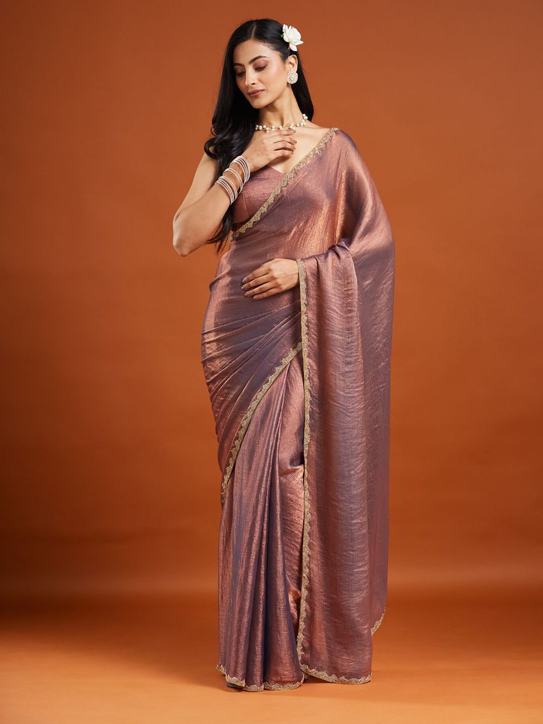 kasee Saree Manik dan Batu Berhias
