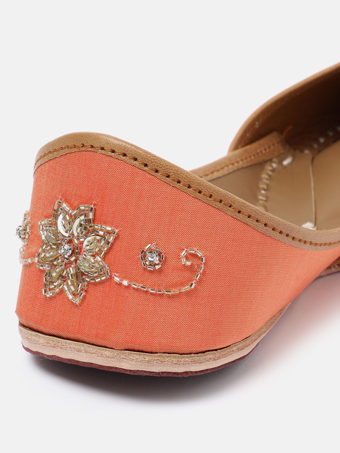 House of Pataudi Floral Embellished Ethnic Mojaris