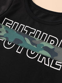 YK Boys Printed T-shirt With Trousers Clothing Set