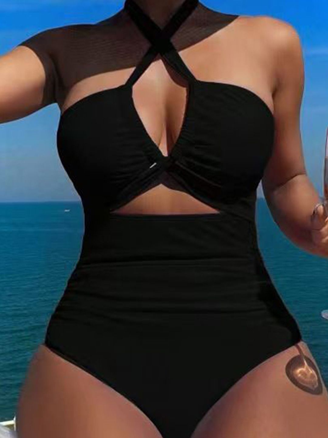 DressBerry Halter Neck Bodysuit