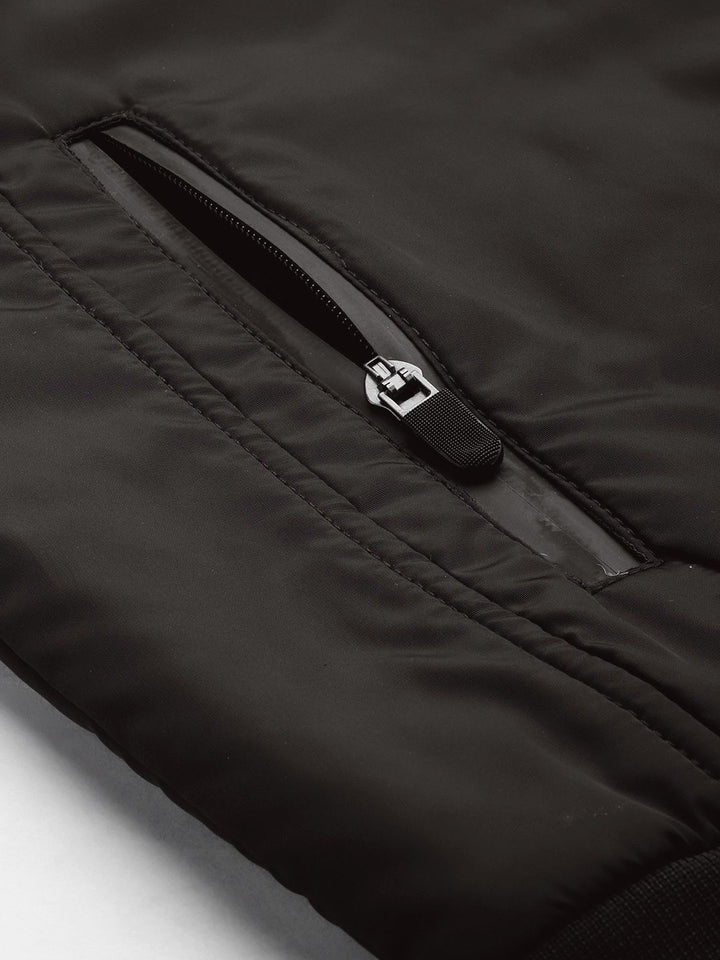 The Indian Garage Co Men Zip-Front Bomber Jacket with Zip Pockets