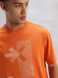 HRX by Hrithik Roshan Brand Logo Print Training T-shirt