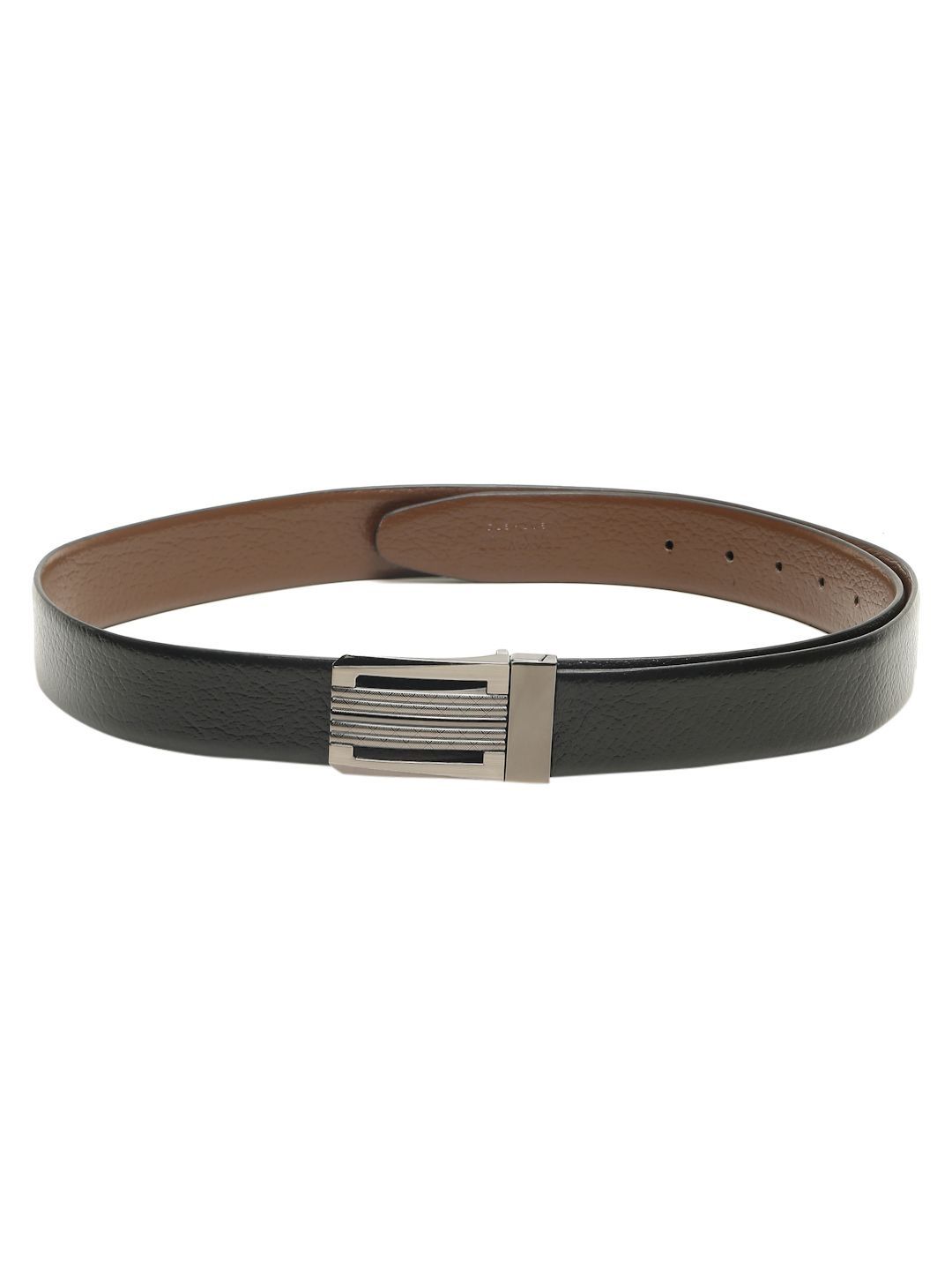 Teakwood Leathers Men Textured Leather Reversible Formal Belt