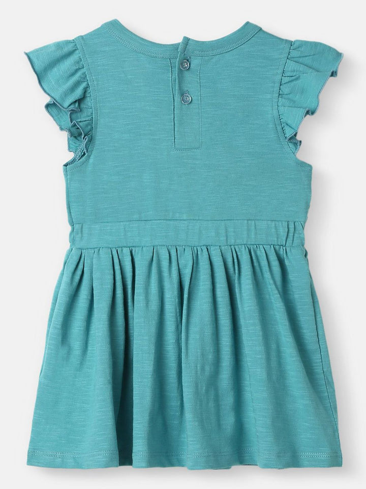 Nauti Nati Embellished Rainbow Sequinned Print Fit & Flare Dress with Sequinned Bag