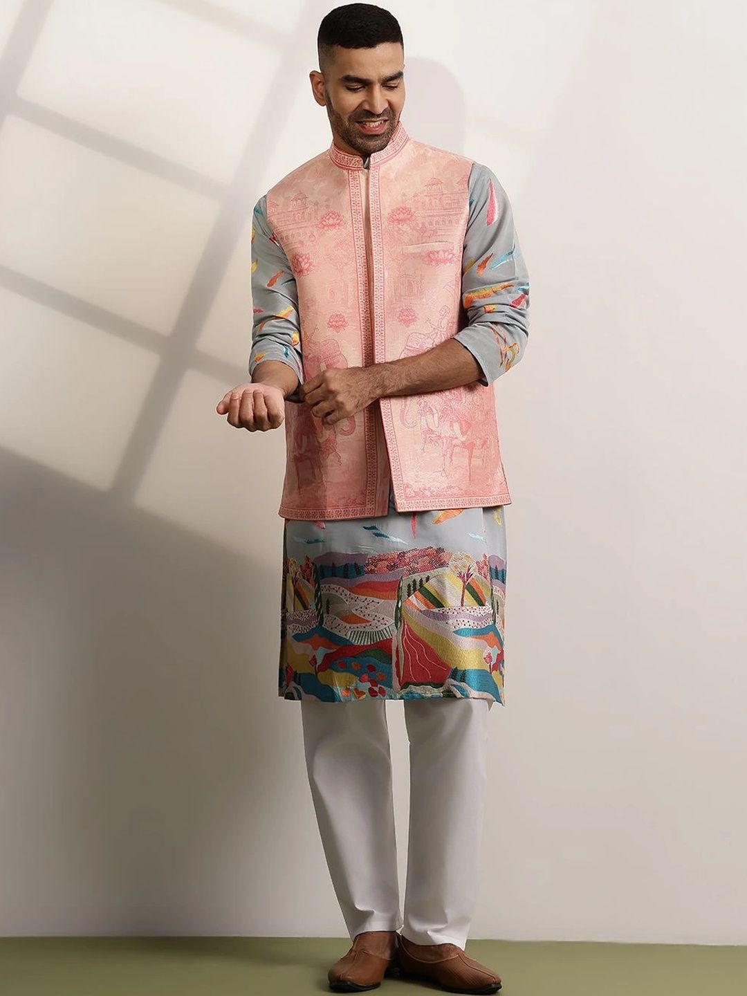 Jaket Nehru Bercetak SOJANYA PLUS