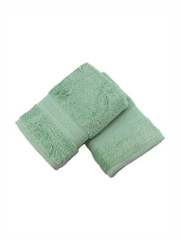 BOMBAY DYEING Santino Green 2 Pieces Pure Cotton 550 GSM Hand Towels
