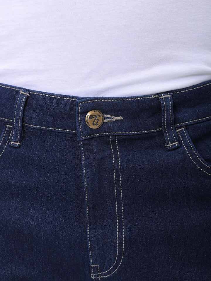 The Indian Garage Co Men Slim Fit Denim Shorts