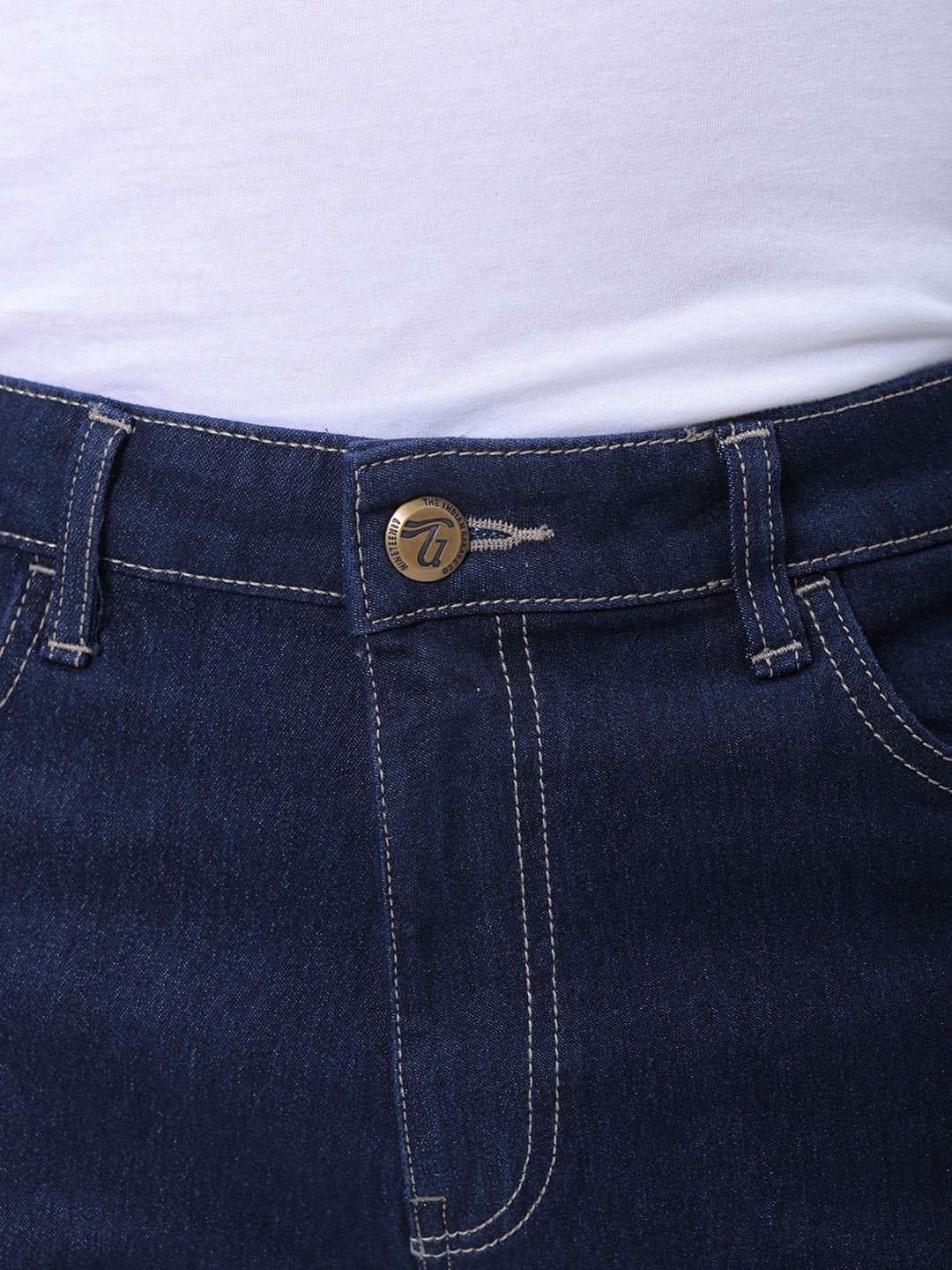 The Indian Garage Co Men Slim Fit Denim Shorts