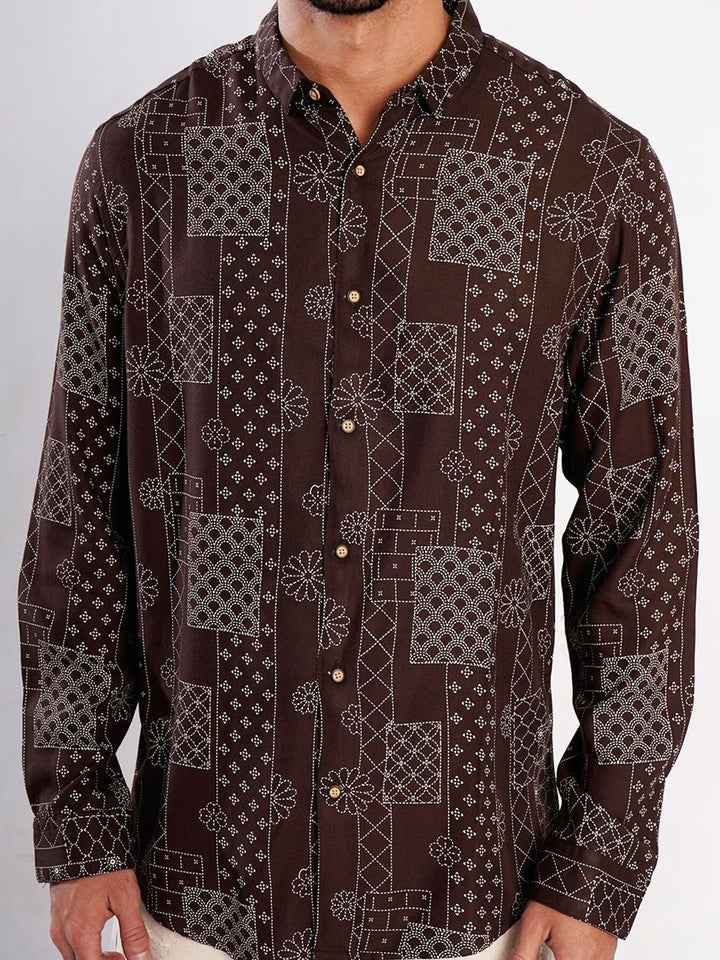 Bene Kleed Abstract Printed Casual Shirt