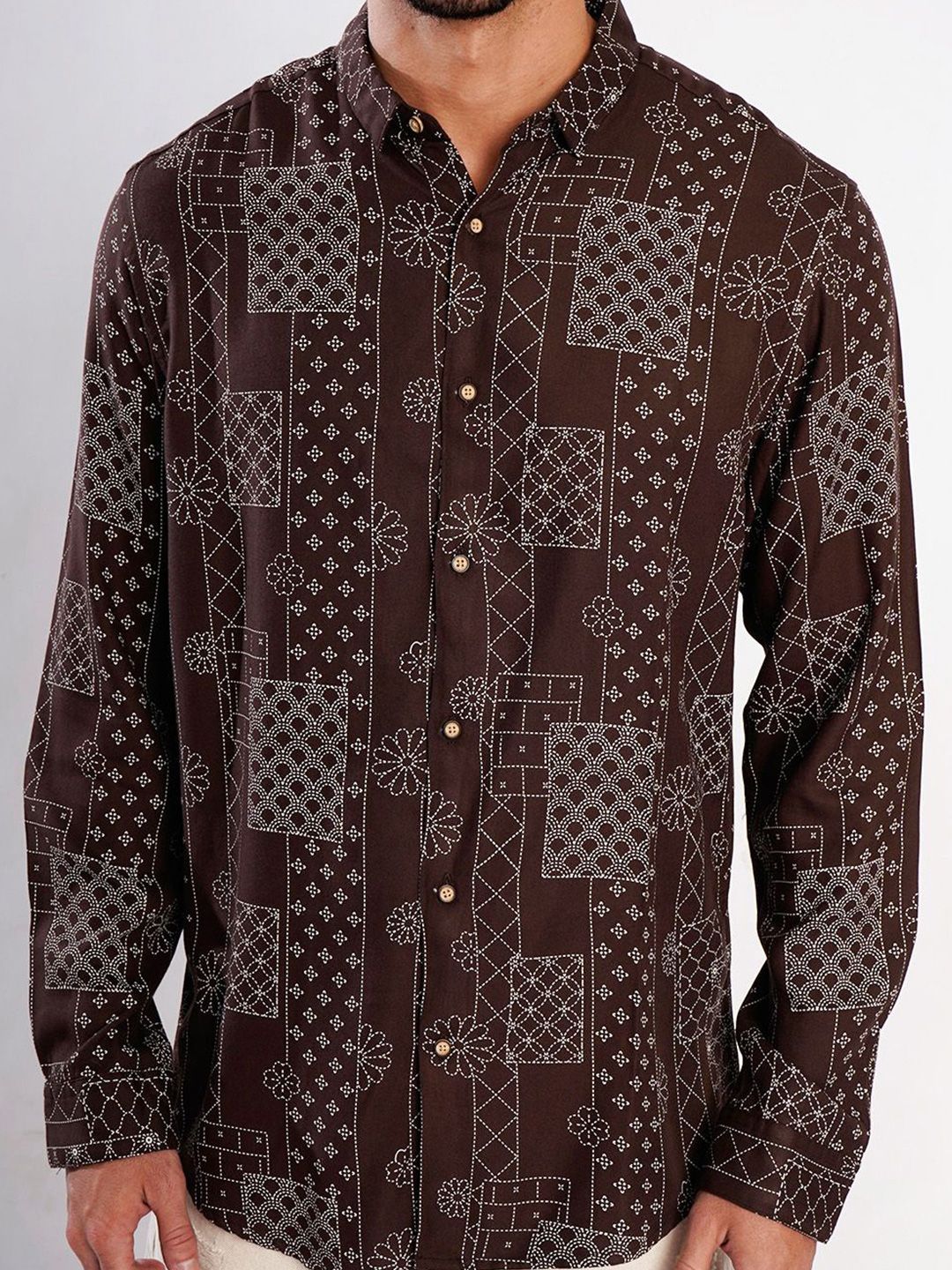 Bene Kleed Abstract Printed Casual Shirt