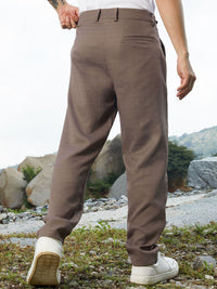 Campus Sutra Men Mid-Rise Comfort Trousers