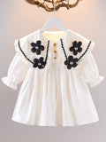 YK Girls Self Design Cotton Fit & Flare Knee Length Dress
