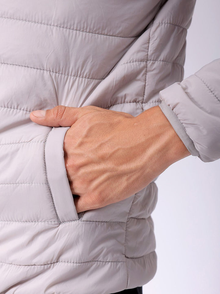 The Indian Garage Co Men Zip-Front Puffer Jacket with Detachable Hood