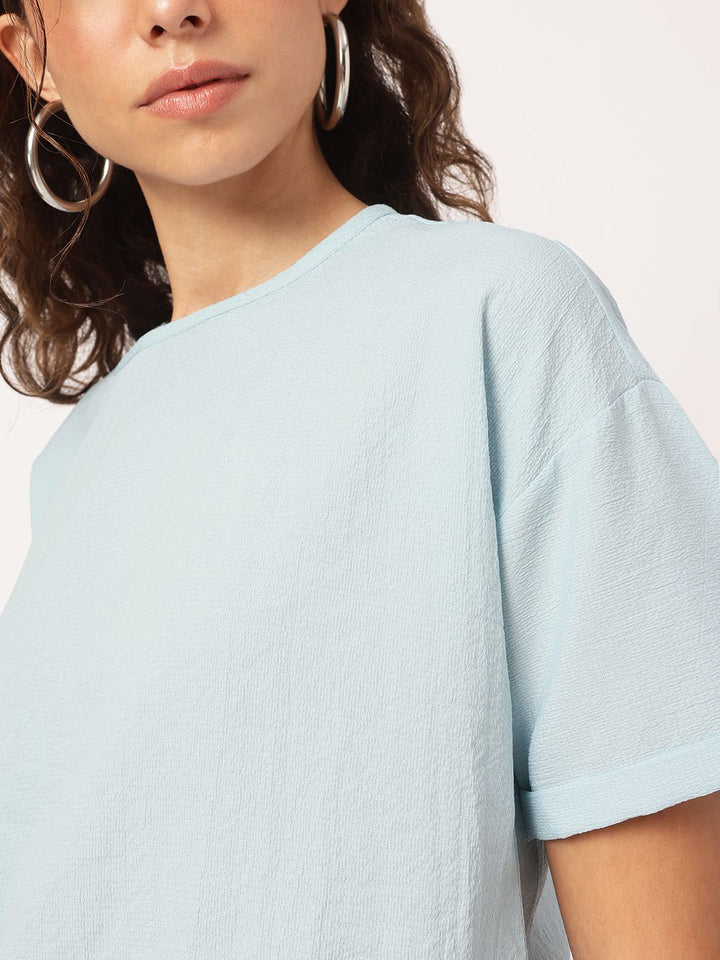 DressBerry Pastel Paradise Drop-Shoulder Sleeves Top