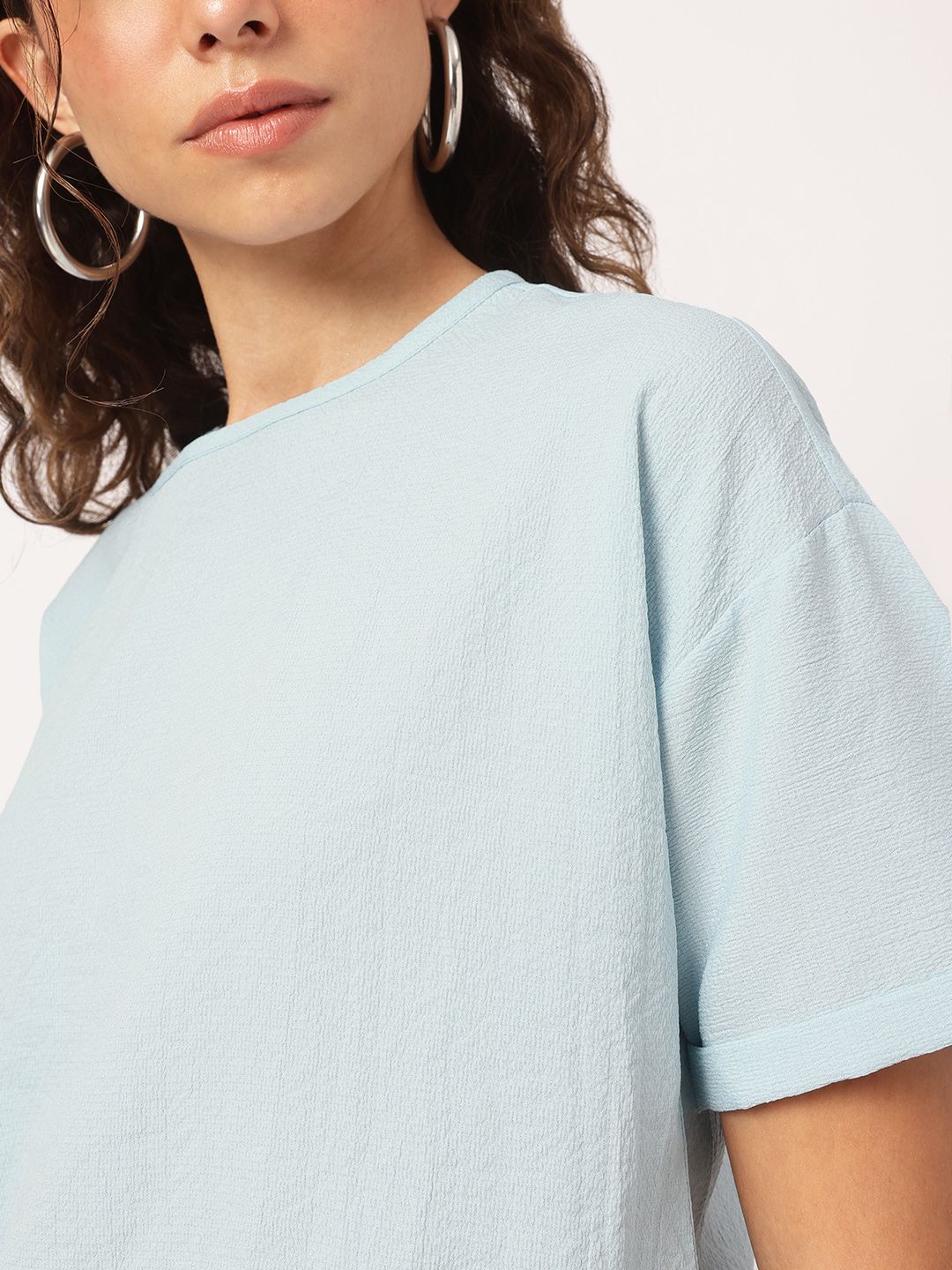 DressBerry Pastel Paradise Drop-Shoulder Sleeves Top