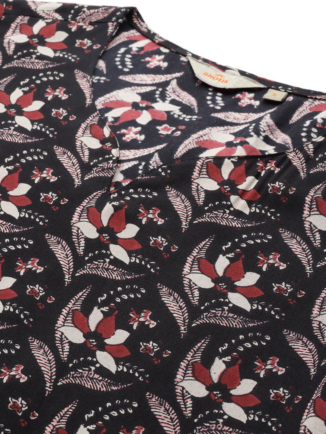Anouk Ethnic Motifs Printed Pure Cotton Kurta with Trousers & Dupatta