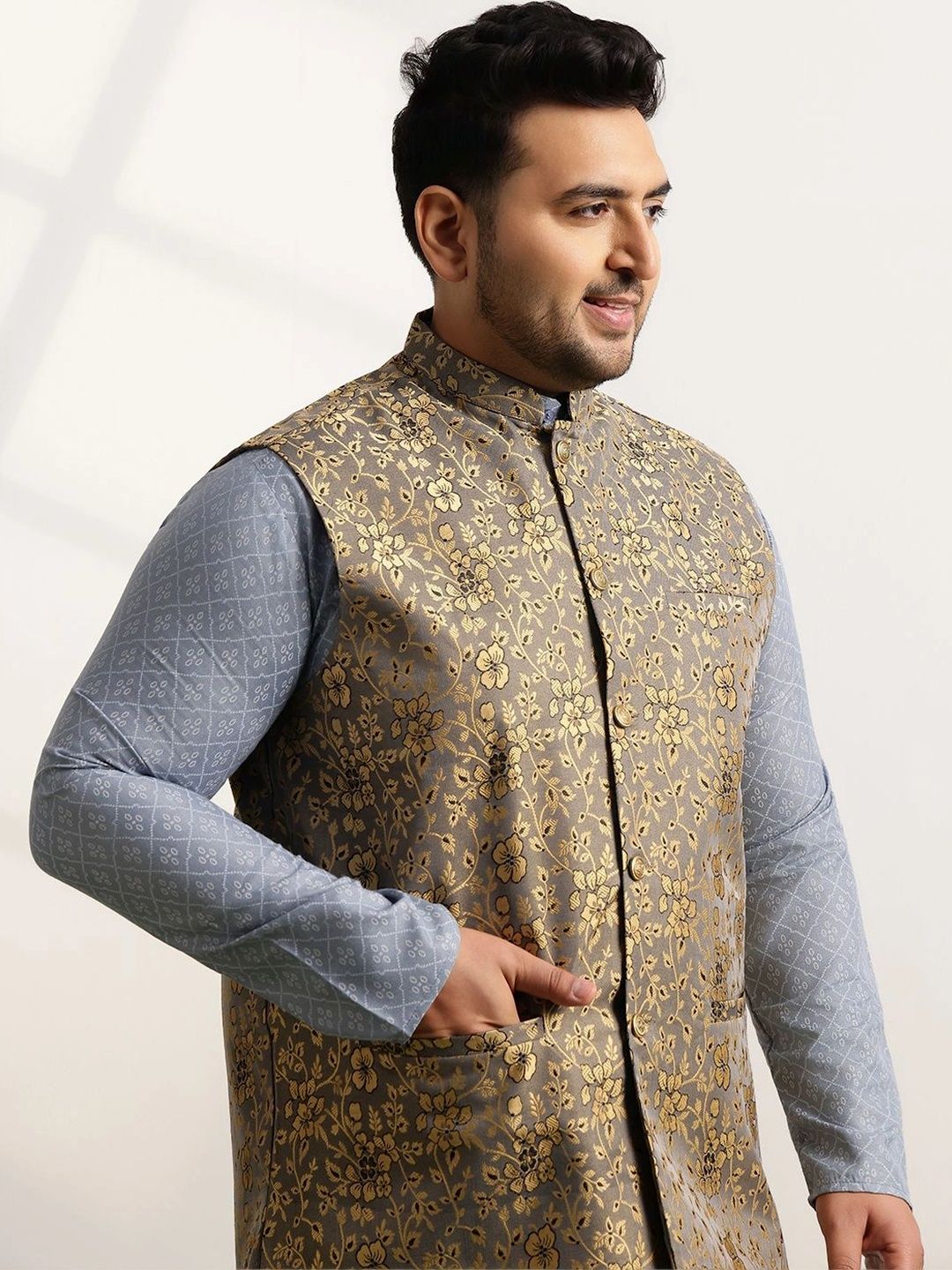 Jaket Nehru Brocade Rekaan Tenun SOJANYA PLUS