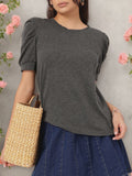 DressBerry Feminine Flair Puff Sleeves T-shirt