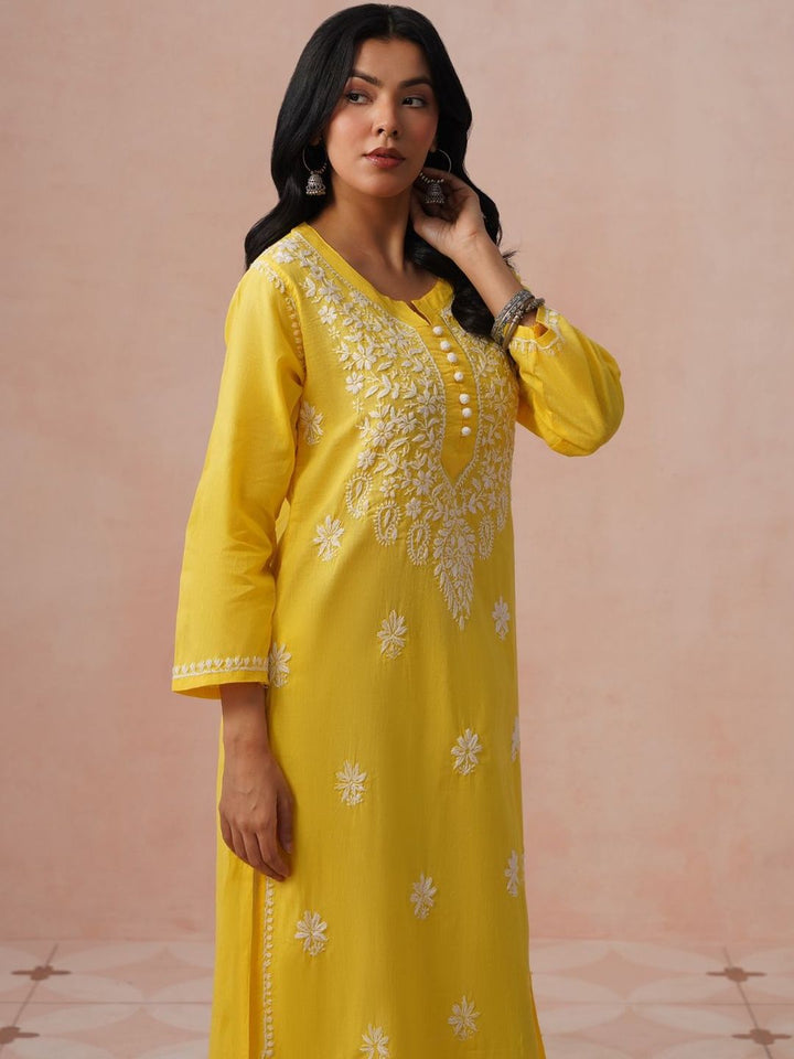 House of Chikankari Women Ethnic Motifs Embroidered Chikankari Kurta