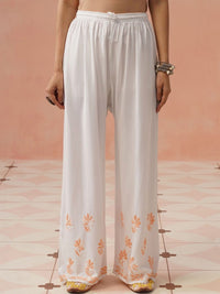 House of Chikankari Women Regular Chikankari Kurta with Trousers
