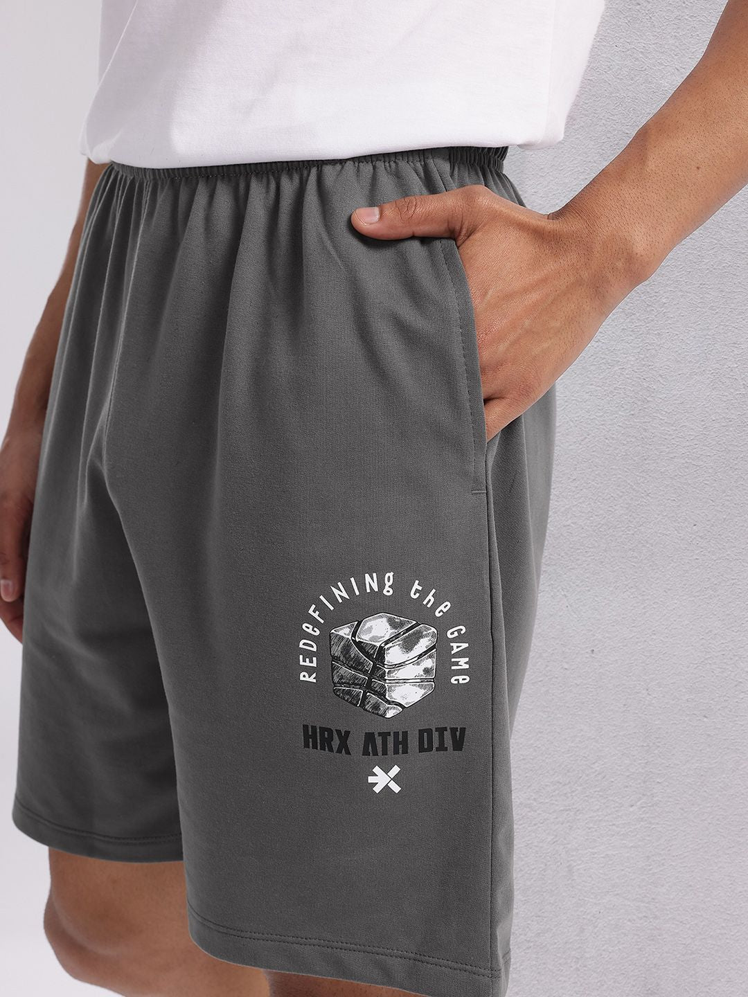 HRX by Hrithik Roshan Men Graphic Print Mid-Rise Lifestyle Shorts
