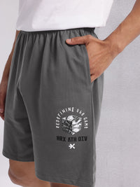 HRX by Hrithik Roshan Men Graphic Print Mid-Rise Lifestyle Shorts