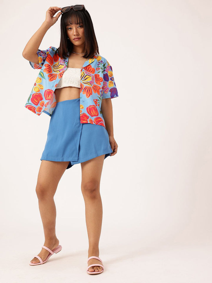 DressBerry Trendy Elegance Printed Boxy Casual Shirt