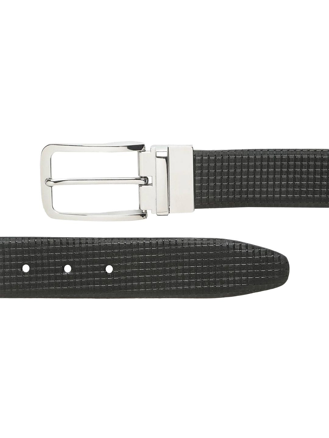 Teakwood Leathers Men Textured Leather Reversible Formal Belt